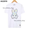 Tshirt coniglietti psicologici sciolti di coniglio di coniglio designer coniglio pazzo coniglio psicologico di alta qualità camicia a collo rotondo fisico physcho coniglietto psyco coniglietto 746