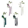 Decorative Flowers Artificial Spring Flower Wreath Wall Hanger Handcraft Front Door Hanging Garland Wedding Decor For Office Window Gift