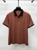 Modemarke Herrenbrief gedrucktes Polo-Hemd kurzärmeliger Sommereiseide bequem und atmungsaktives lässiges T-Shirt 240415