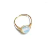 Кластерные кольца проволочная обертка натуральный сырой камень lapis lazuli amethysts tiger eye eye opal pink crystal кольцо для женских украшений
