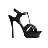 designer high heels shoes women 2024 avec Box dress 10cm Noir blanc luxe Suede peep Toe sandales Bureau caoutchouc lefoe chaussures 【code ：L】