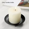 Candle Holders Pillar Plate Modern Home Decoration Gift El Iron Black Art Durable Holder Wedding Party Pedestal Festival Nordic Style