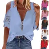 Kvinnors T-skjortor 2024 Fashion Solid Color V-ring Camisole Hollow Sleeve Casual Shirt Top Korean Högkvalitativ kläder