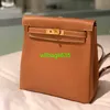 Lederen achterpakket tassen vertrouwde luxe ky handtas 2024 Nieuwe handgemaakte wax thread ado dubbele schouderkoplaag cowhide mode platina tas casu hebben logo hbt11q