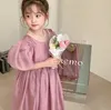 Vestidos de menina 2024 Coreia Girls Dress Fashion Cotton Summer 2-8 anos OO76