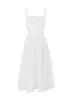 SuninHeart Full forncing Lace elegante para festas de festas de férias Midi Sexy Spaghetti Strap Dress Dress Dress White Summer Mulheres 240328