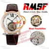 Rotonde Uçan Tourbillon Mekanik El Sarma Erkek Saat RMSF GÜZ GÜZEL GÜMÜŞ ROMAN KAHVERENGİ KAHVERENGİ SİPARİŞİ Süper Baskı Saatleri Reloj hombre Puretime Ptcar