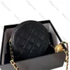 2024 Lambskin Luxury Mini Cround Bag Vintage Real Leather Bag 9a премиум -камера классическая сумочка дизайнерские женские мужские кошелек знаменитая сумка сумки для сцепления на плечо 10A10