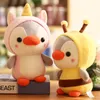 Factory Wholesale 4 Styles 25 cm Penguin Penguin Penguin Penguin trasformato in Dinosaur Bee Doll Regalo per bambini