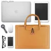 Andra datatillbehör Vattentät bärbar dator 2023 Ny anteckningsbok för MacBook Air13 13.3 13.6 Pro14 15 15.6 16 tum Handbag Notebook Pouch Briefscases Y240418