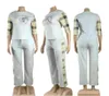 Designer Brand Tracksuits Summer Women Tenues T-shirt à manches courtes et shorts Deux pièces Succès de jogger décontracté