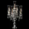 Holders 5 Arms Wedding Cristal Candelabra with Hurricane Globe, Crystal Bandle Holder Centres de mariage en gros et au détail