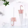 Speicherflaschen 1 pc leere Lipglossrohre Lippenstiftrohrbehälter nachfüllbare kosmetische Flasche DIY Regenschirm -Form Lipgloss
