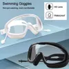 Outdoor Swimming Goggles AntiFog Wide View Scuba Diving Glasses with Earplugs for Adult Youth Water Sports 240409