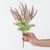 Flores decorativas Plantas artificiais Buquê de lavanda Gypsophila para DIY Christmas Whild Wedding Party Decoration Pografia Props