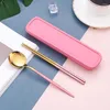 Dinnerware Sets 1PC Stainless Steel Student Portable Tableware Portuguese Fork Spoon Chopsticks Set Outdoor Thre