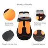 Dog Apparel Boots Breathable Shoes For Small Medium Large Dogs Anti-Slip Puppy Booties Protector With Reflective Straps 4Pcs