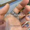 Высокие ювелирные кольца для женщин Ванклефф Узкое калейдоскоп Кольцо S925 Стерлинговое серебро с бриллиантами и нецвежными фирменными цветочными кольцо