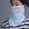 Bandanas UV Protection Face Scarpes Flower with Cock Flap Gini Mask Summer Clep Suncreen Womne Driving