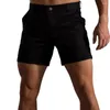 Heren shorts Men Summer Cargo Mid-Rise Button ritszakken Solid kleur rechte been Casual korte broek Streetwear