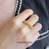 Anéis de jóias de designer de ponta para feminino Carter v Gold Bullet Head Ring CNC Fashion Hot Original 1: 1 com logotipo e caixa de verdade