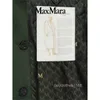 Manteau manteau manteau manteau moteur de mode de mode maxmaras femme en cachemire en laine madame mater moss green