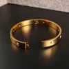 Roestvrijstalen gouden kleur mooie liefhebbers kubieke zirconia armbanden armbanden voor vrouw bruiloft polsband trendy sieraden cadeaus 240410