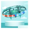 LED Gadget Watch Control Control Kids Toy UFO Autricted Aircraft Aperence Mini Drone Toys Invونة Flying Spinning Smart Sensor L Dhuyc