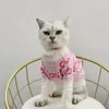 Trendy merk huisdier trui schattig roze teddy sneeuw nairui fadou haarloze kat kleine melkhond herfst en winterkleding