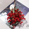 Dekorativa blommor skum bröllopsstammar växter grenar falsk frukt jul dekoration konstgjord bär bukett