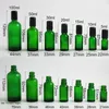 Förvaringsflaskor 200 x 5 ml 10 ml 15 ml 20 ml 30 ml 50 ml 100 ml grön glasrulle på behållare 1/6oz 1/3oz 1/2oz 1 oz rullkula