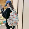 Ryggsäck blommig designer nylon kvinnlig kvinnlig resväska ryggsäckar skolväska för tonårsflickor stor kapacitet bokväska mochila