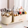 Storage Boxes Bathroom Cosmetics Box Display 360 Rotating Large Capacity Makeup Brushes Organizer For Girls Women Vanity