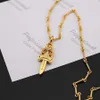 Ch Croix Holy Sword Set with Diamonds and Electroplated 24k Gold Necklace Personalized Light Luxury Cold Style Girl