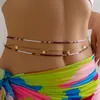 Lacteo Bohemia Seed Beads Wast Chain Tiny Acrylic Multalayer Belly Body Chains for Women Sexy Jewelry Beach Summer Party Street 240409