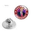 2024 Crystal Glass Clothing Broschen amerikanische Wahl Trump Metal Badge Pins 0418 0423