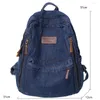 Backpack Annmouler Moda Mulheres de grande capacidade Jeans Jeans Rucksack Multi-Pockets Student School Bag