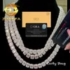 Hot Selling 13mm Baguette Diamond Moissanite Tennis Chain Silver 925 Iced Out Hip Hop Necklace Lab Grown Tennis Chain