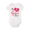 Familienübereinstimmende Kleidung Erster Valentinstag als Mama Dad T -Shirts Kind Baby 1. Valentinstag Strampler Bodysuits Party Geschenk 240403