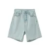 Huang Zhengs Small Design broderade fempunkts denimshorts för kvinnor 2024 Vår/sommarkoreanska breda ben Casual Pants 141KH190