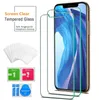 HD Clear Case Friendly Screen Protector Film 0.33mm Hemdat glasskydd för iPhone 15 Pro Max 14 14Pro 13 12 Mini 13Pro XS XR 8 7 Plus 6S Samsung S23 S22 S21 Fe A54 A15