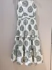 トレンディ2024春/夏のデザイナードレススリングノースリーブウエストパネル大きな裾のプリントドレスロングドレス
