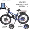 Bikes Ectric Bicyc for Men Fat Bicyc Front and Rear Doub Drive Outdoor Mountain Bike 4.0 Fat Tire E-Bike 32Ah 2000W * 2 L48