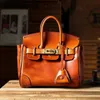 Designer Handmade 7a Handbag Bikns Genuine Leather HALF WORK Head Cow Leather Leather Heavy Industry Leather HandheldL5EJ