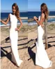 Simple Beach Wedding Dresses 2019 Abiti da sposa senza maniche aperti sexy.