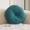 Pillow Inyahome Pompom Decor Round Chair Pad Pillows Outdoor Seat Pads For Sitting Meditation Yoga Living Room Sofa Balcony