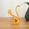 Dinkware Sets Gold Light Luxury Swan Swan 6 Pack Fruit Fork Spoon Cucchiaio per bambini Set di dessert Set Torta