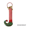 Juldekorationer Elf Feet Iron Hoop Door Hanging Bell Holiday Home Boots Ring Ornament