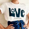 Big Love Letters Stamping Women White Graphic Tees Summer Short Short Sliose Cotton O Neck Tops Ins Fashion 90s Chic T Shirts 240417
