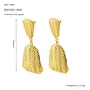 Dress Dangle 18K Gold Plated Jewelry Irregular Geometry Post Stud Earrings